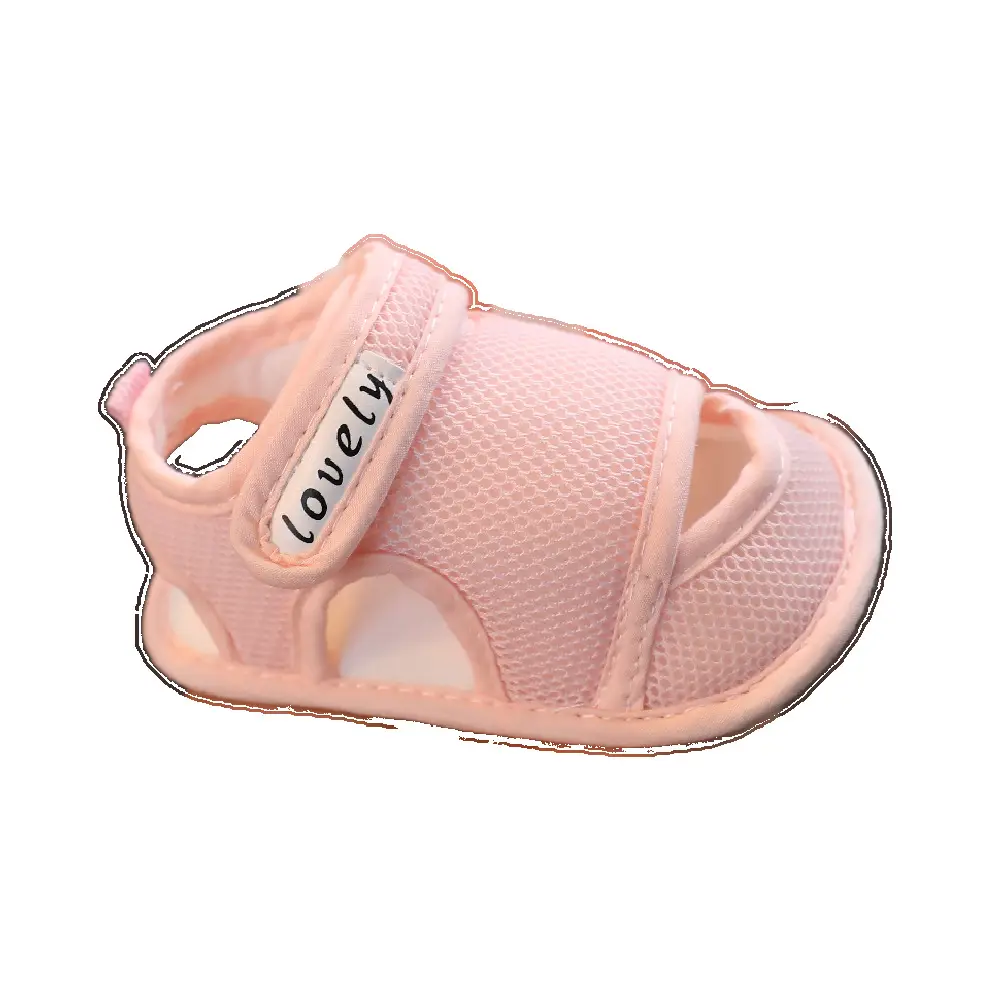 White Mesh Toddler Sandals with Non-Slip Sole