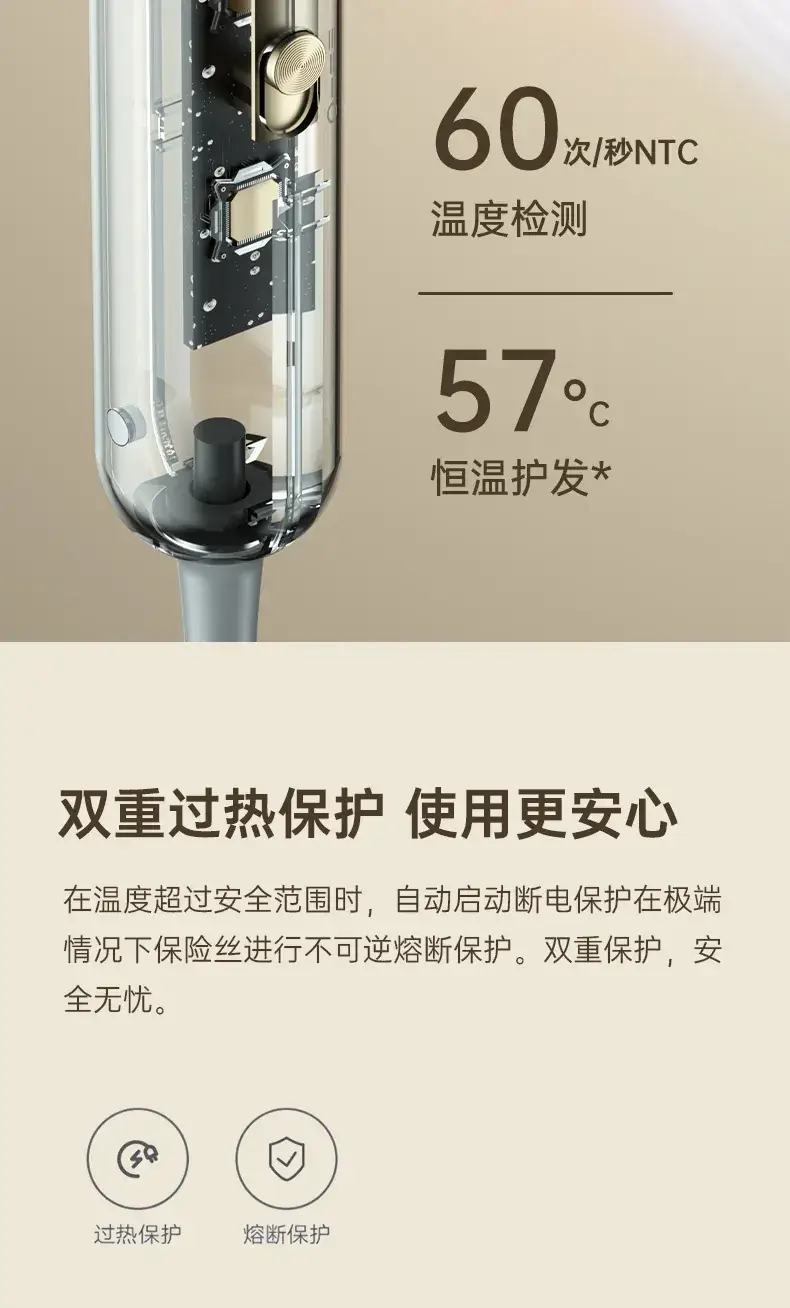 High Power Hair Dryer with Blue Light & 5 Speed Control — feature 41
