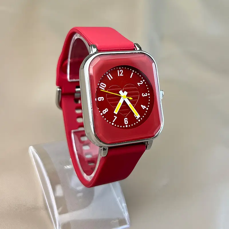 New ladies square skin feeling silicone strap watch simple fashion casual quartz watch manufacturers wholesale trade