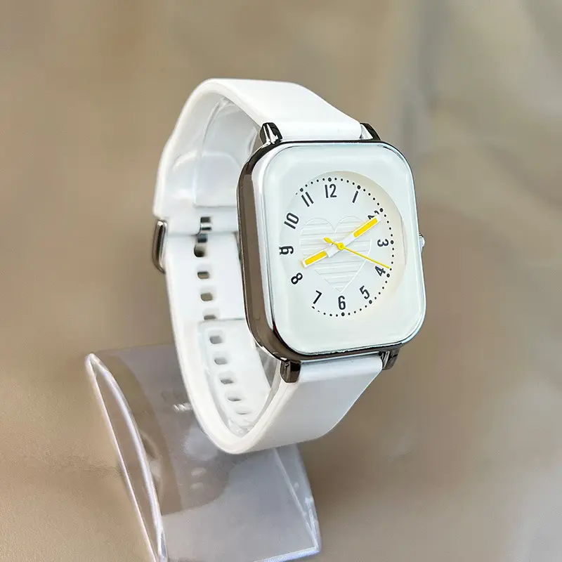 New ladies square skin feeling silicone strap watch simple fashion casual quartz watch manufacturers wholesale trade