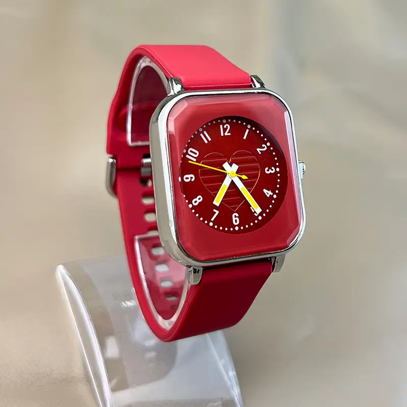 New ladies square skin feeling silicone strap watch simple fashion casual quartz watch manufacturers wholesale trade — feature 18