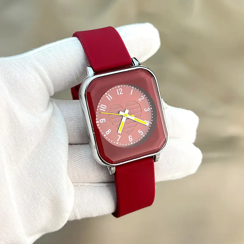 New ladies square skin feeling silicone strap watch simple fashion casual quartz watch manufacturers wholesale trade — feature 19