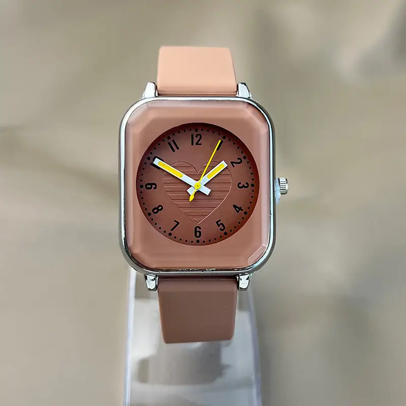 New ladies square skin feeling silicone strap watch simple fashion casual quartz watch manufacturers wholesale trade — feature 6