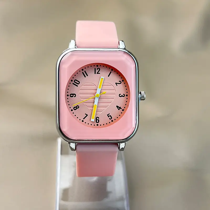 New ladies square skin feeling silicone strap watch simple fashion casual quartz watch manufacturers wholesale trade — feature 9