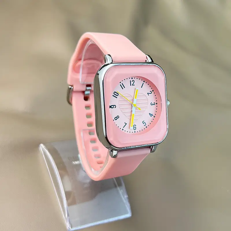 New ladies square skin feeling silicone strap watch simple fashion casual quartz watch manufacturers wholesale trade