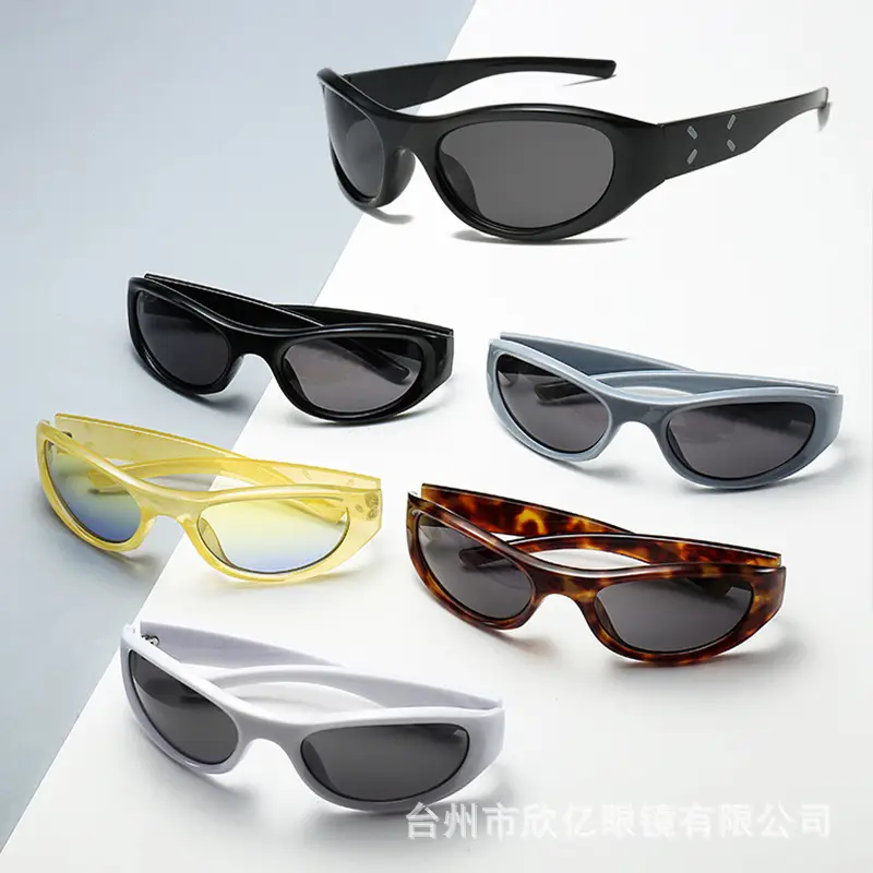 2023 New Y2K Retro Sunglasses Black - Image 7