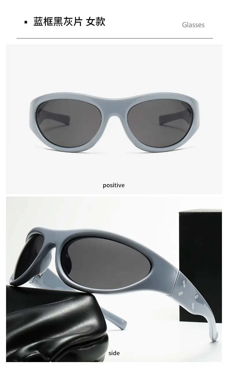 2023 New Y2K Retro Sunglasses Black — feature 19