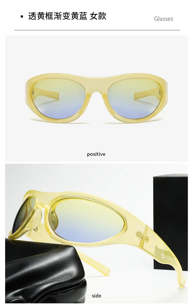 2023 New Y2K Retro Sunglasses Black — feature 21
