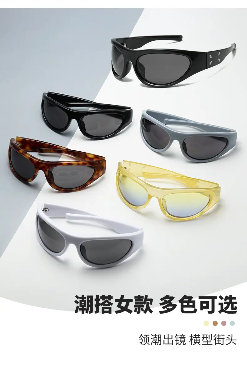 2023 New Y2K Retro Sunglasses Black — feature 5