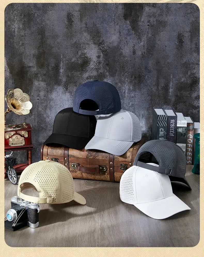 Men Sunscreen Cap Water Repellent Quick Dry Light Gray — feature 13