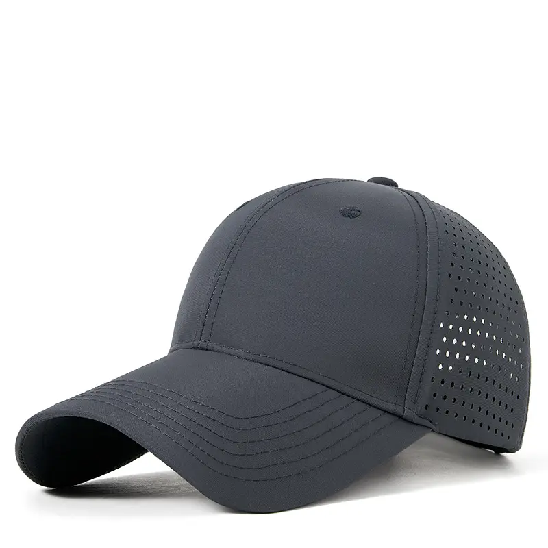 Men Sunscreen Cap Water Repellent Quick Dry Light Gray - Image 2