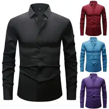 Men Printed Long Sleeve Shirt Spring Summer Cotton — feature 1