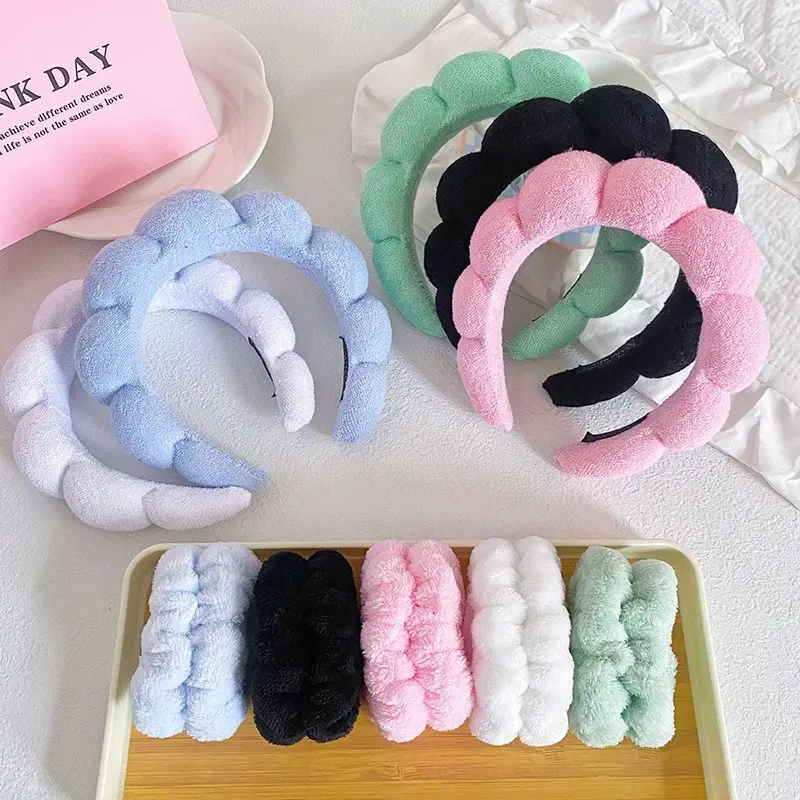 Women's Washable Headband Set Pink Blue Wrist Accessories - Image 28