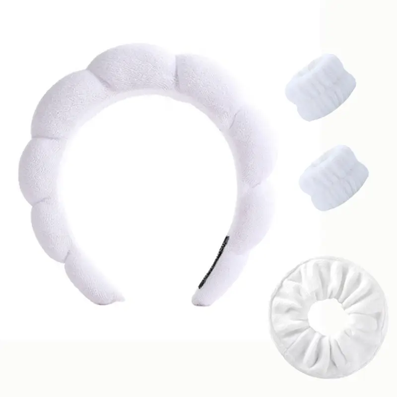 Women's Washable Headband Set Pink Blue Wrist Accessories - Image 29