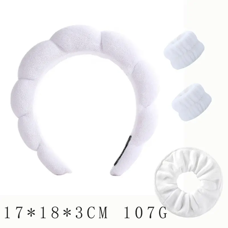 Women's Washable Headband Set Pink Blue Wrist Accessories - Image 11