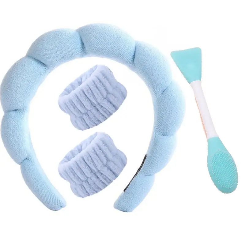 Women's Washable Headband Set Pink Blue Wrist Accessories - Image 22