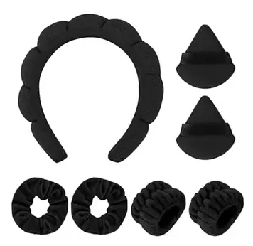 Women's Washable Headband Set Pink Blue Wrist Accessories - Image 24