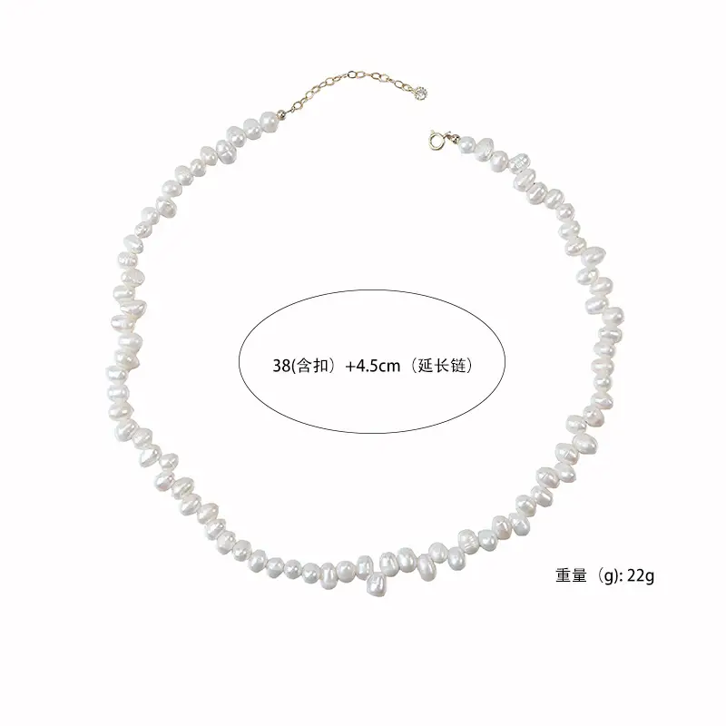 French Retro Pearl Clavicle Chain with Buckle