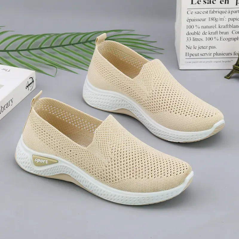 Women's Black Mesh Slip-On Sneakers Spring 2025 - Image 3