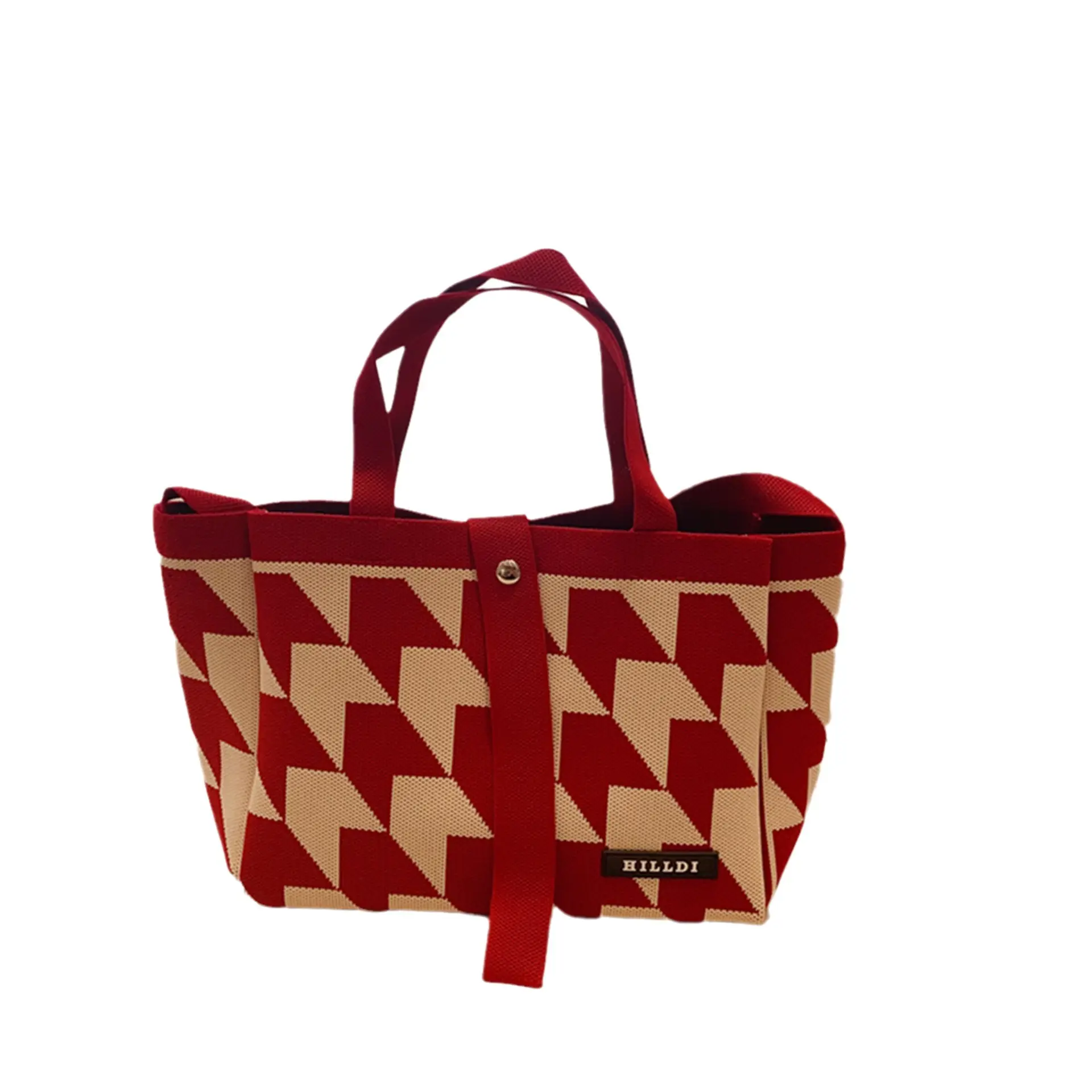 Korean Style Houndstooth Shoulder Bag Tote