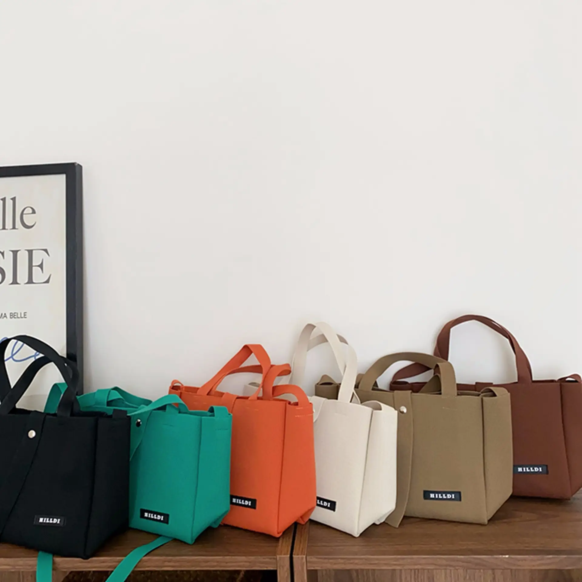 Korean Style Houndstooth Shoulder Bag Tote — feature 42