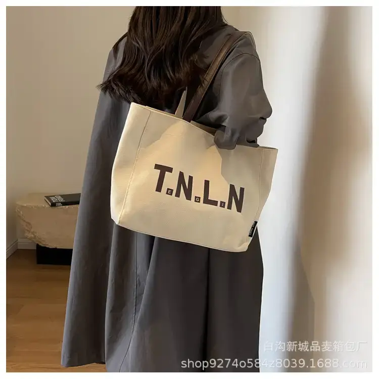 Women Canvas Shoulder Bag Black Large Capacity 2023 — feature 16