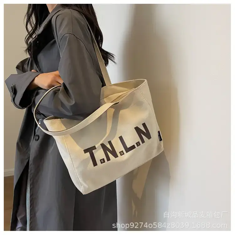 Women Canvas Shoulder Bag Black Large Capacity 2023 — feature 17
