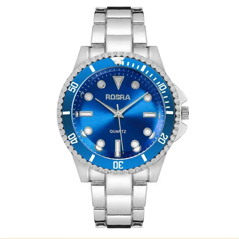 Men's Blue Dial Quartz Watch with Gold Bracelet - Image 5