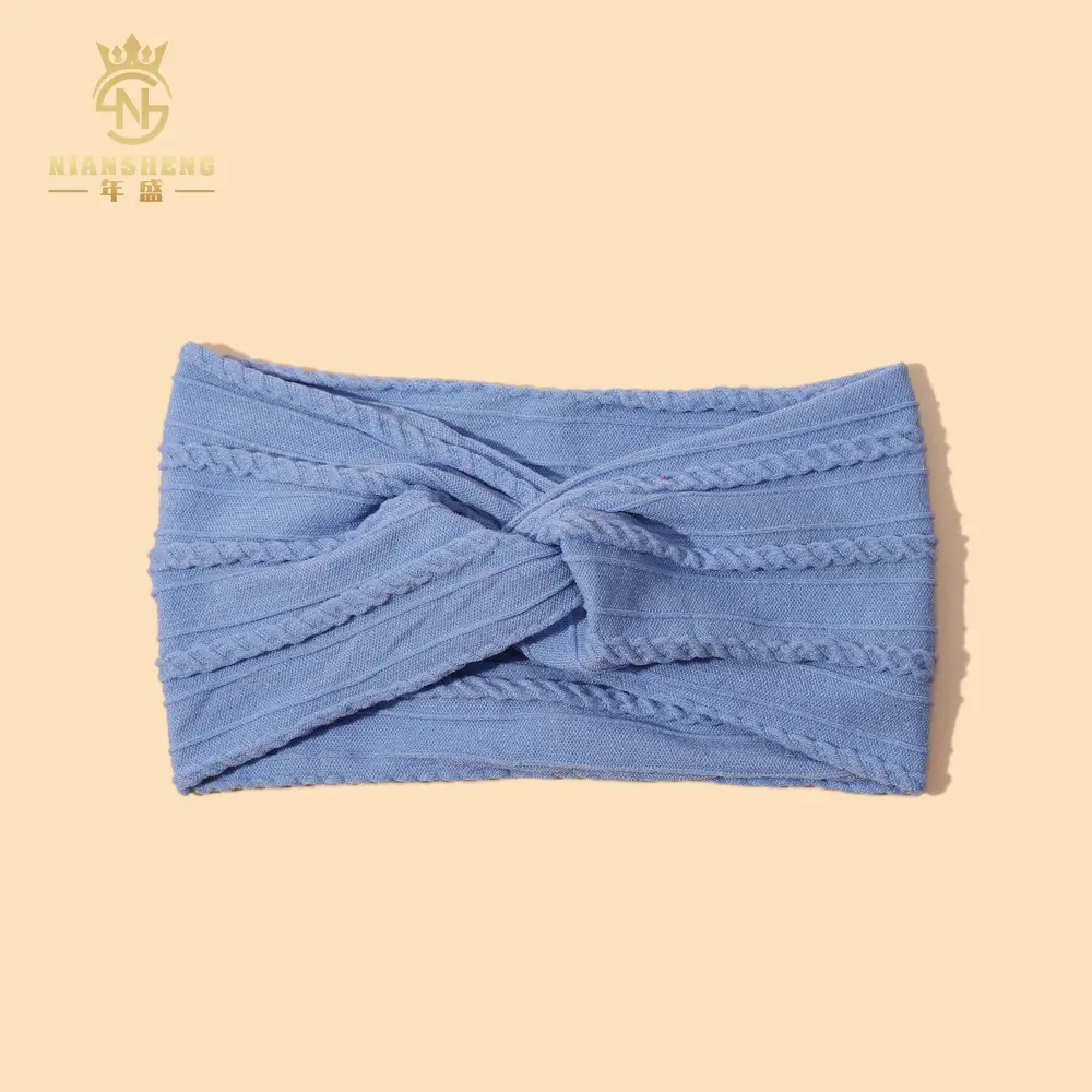 Light Blue Cross Headband for Women's Hair Accessories - Image 43