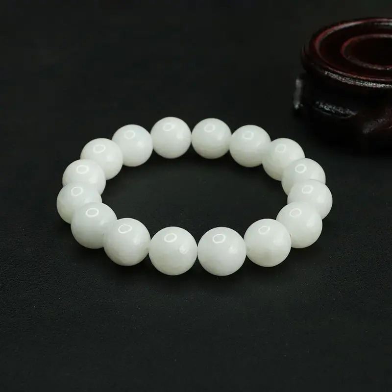 Aiyu White Jade Bracelet for Men Women — feature 2