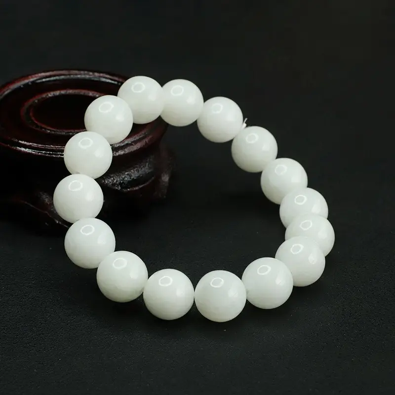 Aiyu White Jade Bracelet for Men Women — feature 4