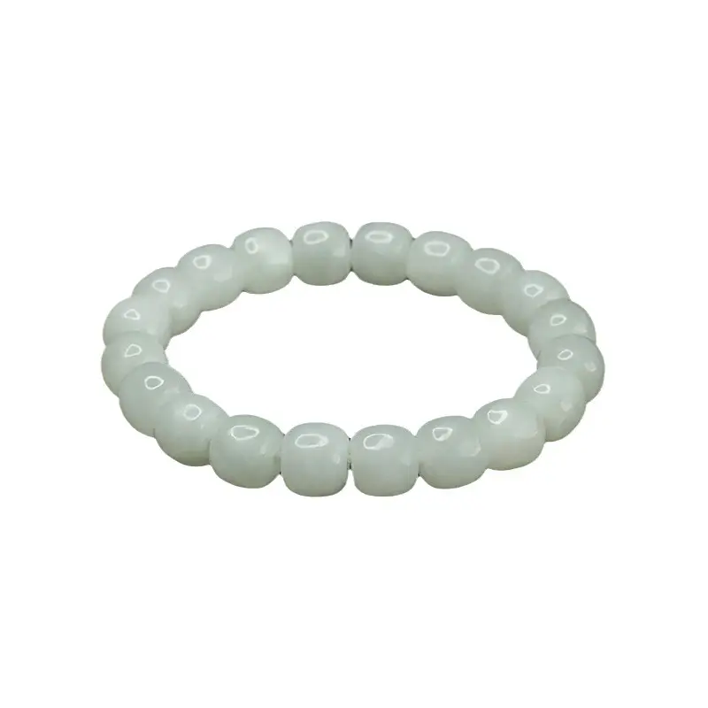 Aiyu Natural Hetian Jade White Jade Bracelet Single Circle Wholesale - Image 12