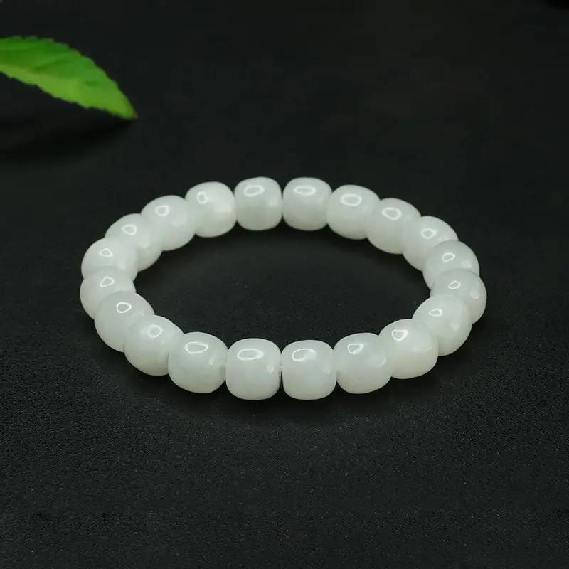 Aiyu Natural Hetian Jade White Jade Bracelet Single Circle Wholesale — feature 1