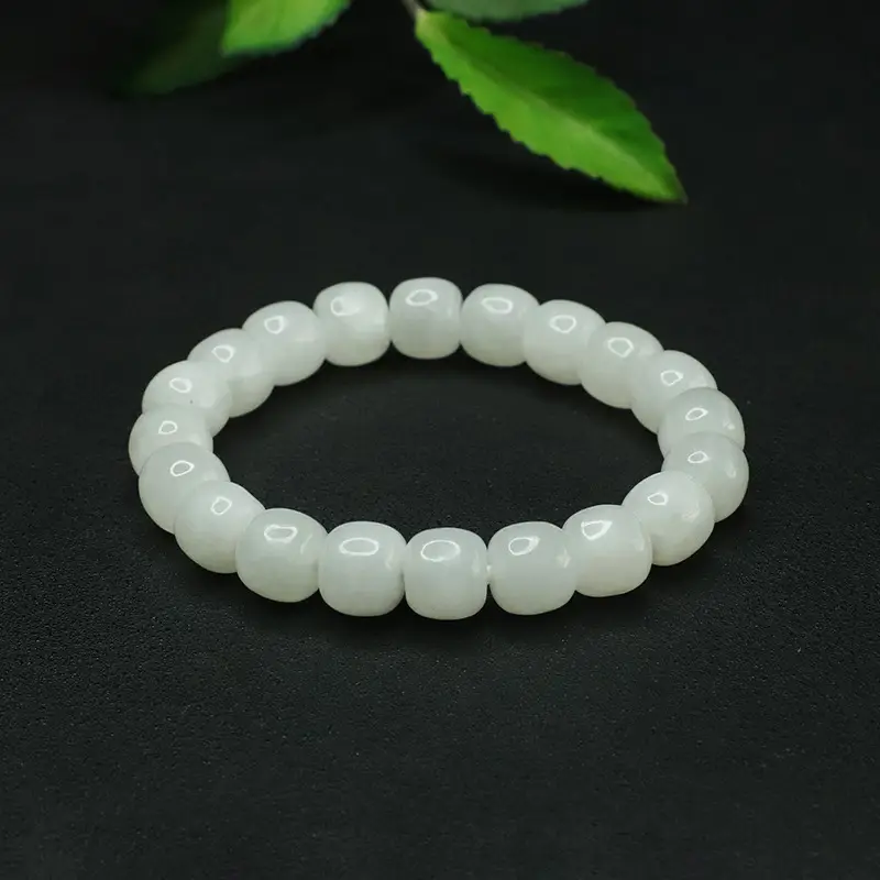 Aiyu Natural Hetian Jade White Jade Bracelet Single Circle Wholesale — feature 2