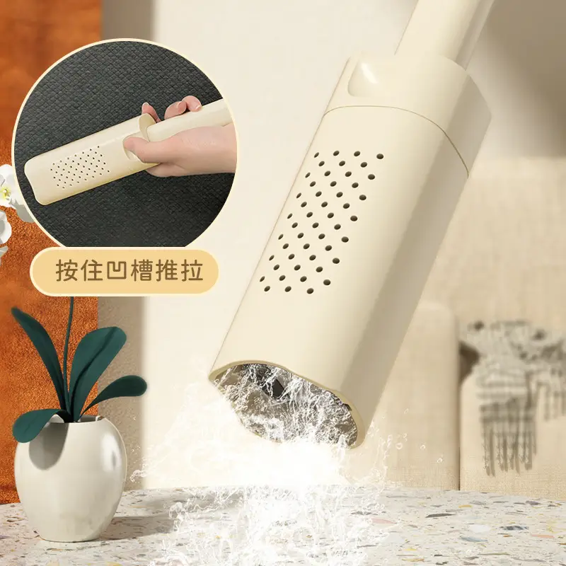 Source Factory Mini Sponge Mop, Hands-Free Washing, Foldable Absorbent Sponge Mop for Bathroom Countertops and Desktops