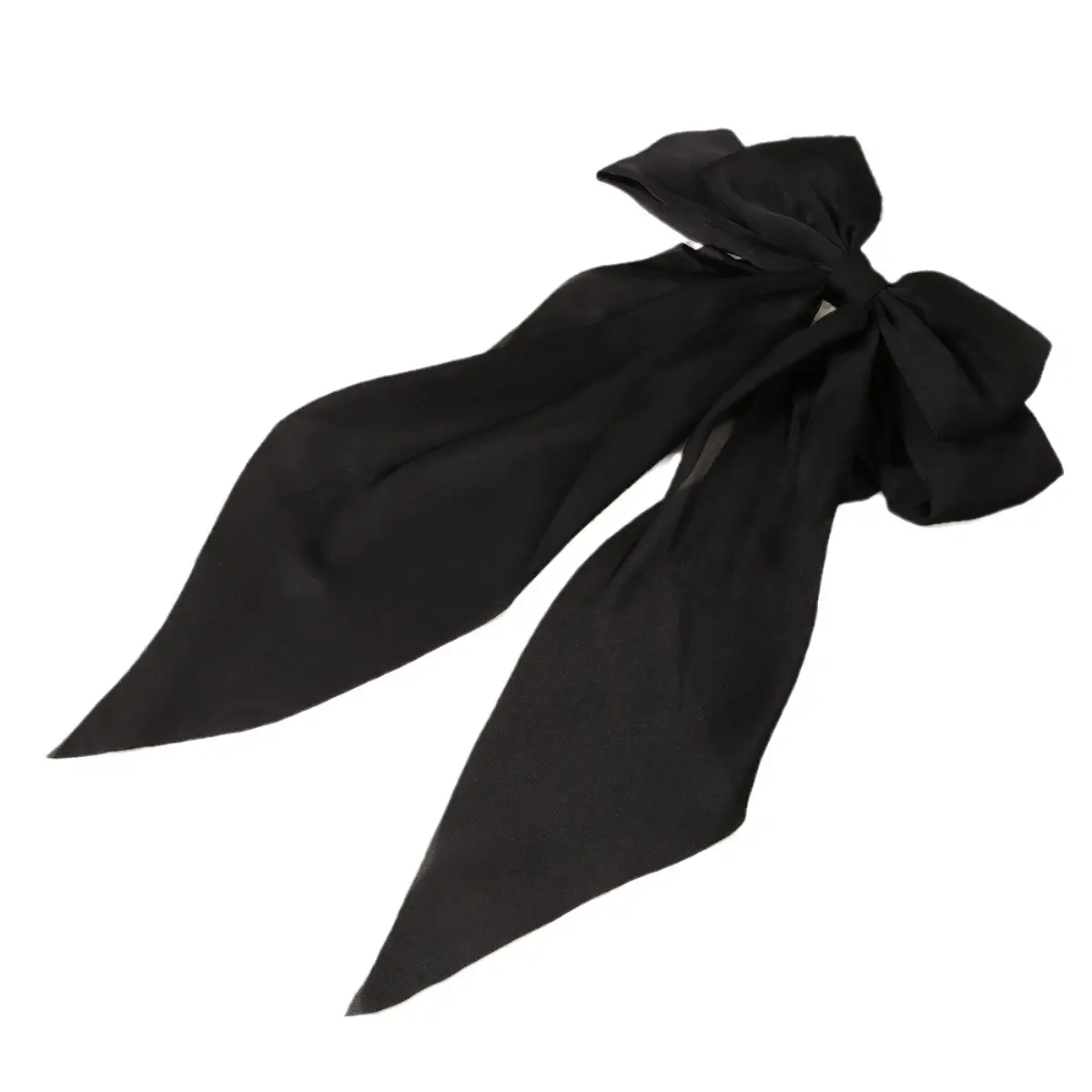 Satin Bow Hairpins Red Black Spring Clip - Image 18