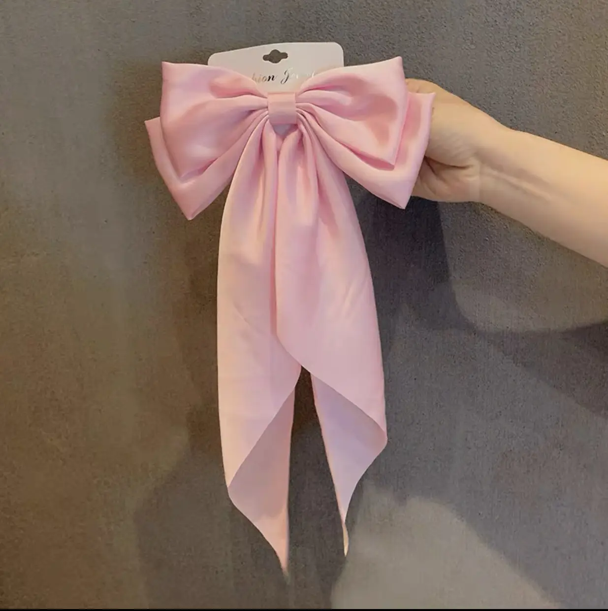 Satin Bow Hairpins Red Black Spring Clip - Image 4