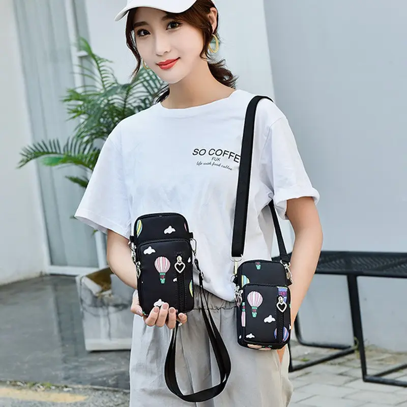 Women's Printed Hot Air Balloon Crossbody Bag