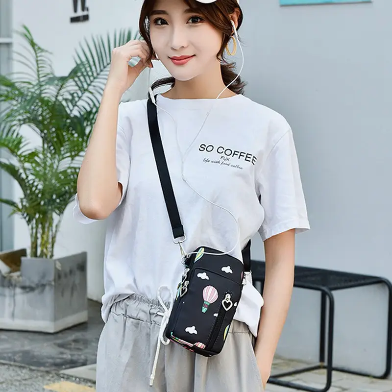 Women's Printed Hot Air Balloon Crossbody Bag