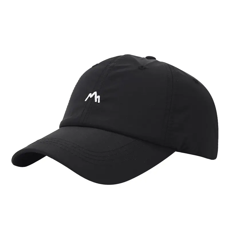 Quick-Drying Baseball Cap Black with Embroidery
