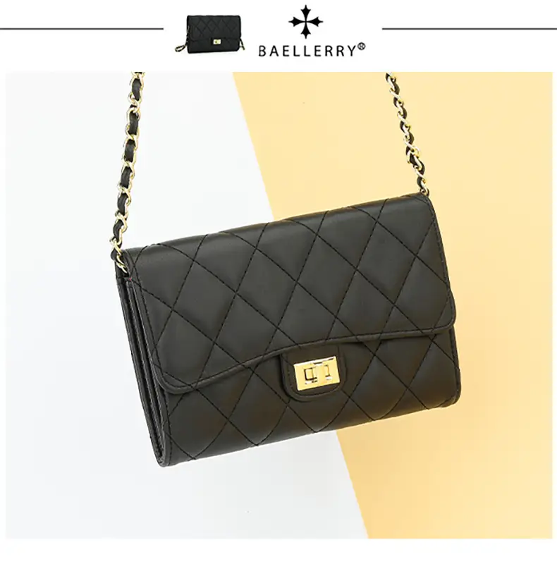 Women's Rhomboid Crossbody Bag Black Baellerry Korean Style — feature 19