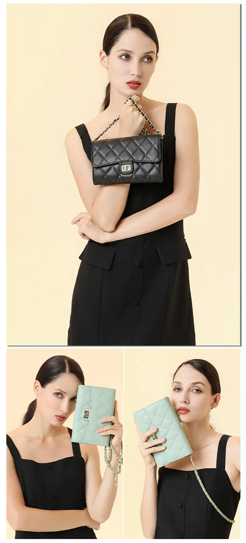 Women's Rhomboid Crossbody Bag Black Baellerry Korean Style — feature 27
