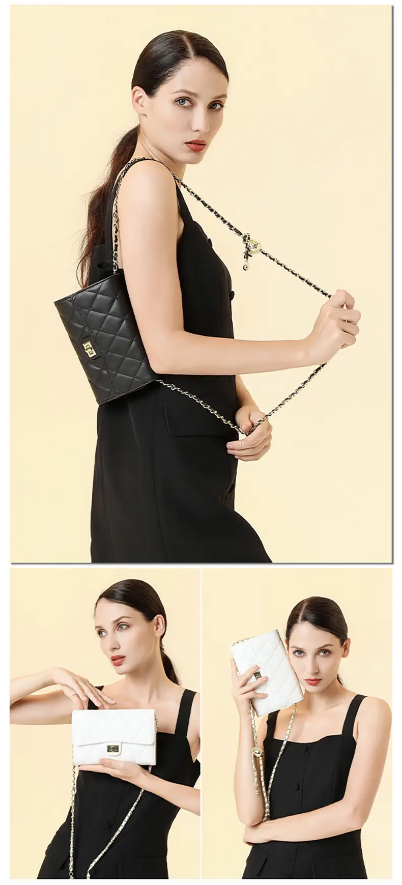 Women's Rhomboid Crossbody Bag Black Baellerry Korean Style — feature 28