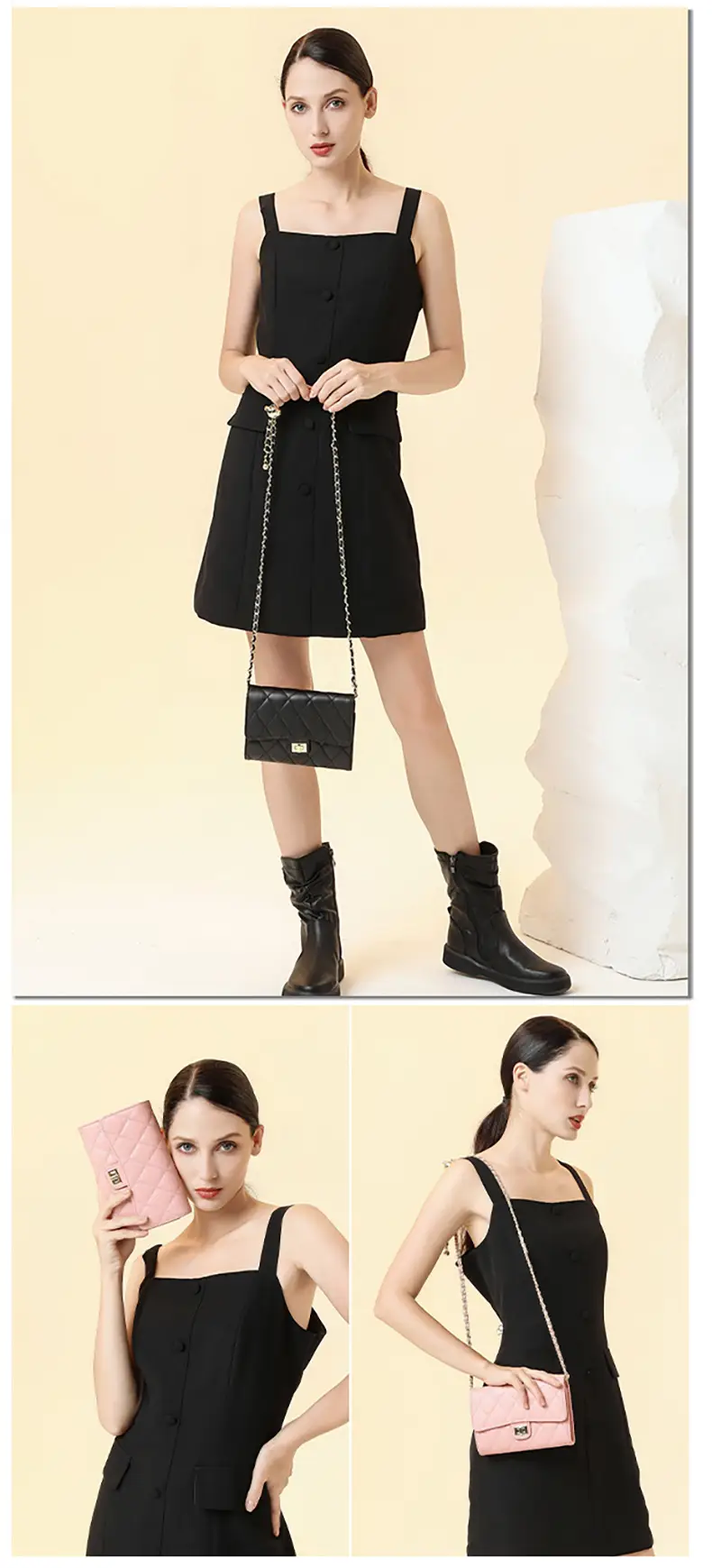 Women's Rhomboid Crossbody Bag Black Baellerry Korean Style — feature 31