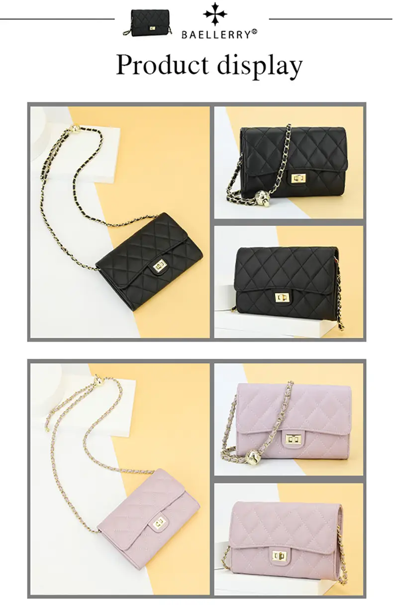 Women's Rhomboid Crossbody Bag Black Baellerry Korean Style — feature 34