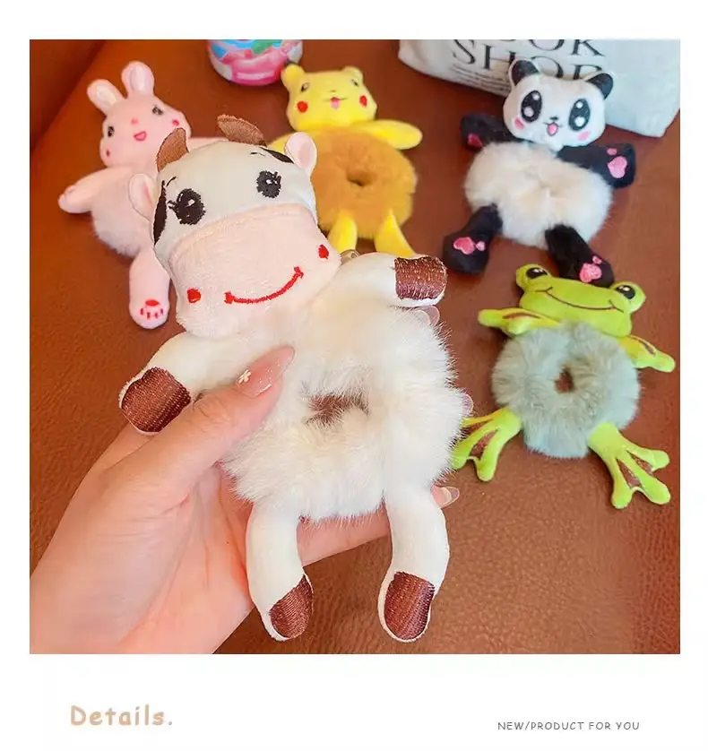 Cute Cartoon Plush Cow Hair Band for Kids — feature 6