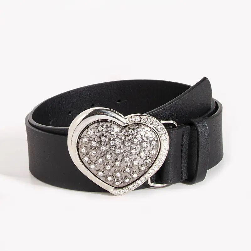 Vintage Heart Carved Belt for Women - Image 2
