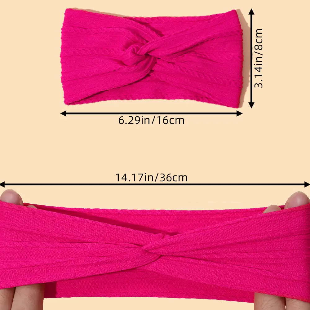 Green Cross Knot Headband for Baby Girls Nylon Elastic Wide Hairband - Image 48