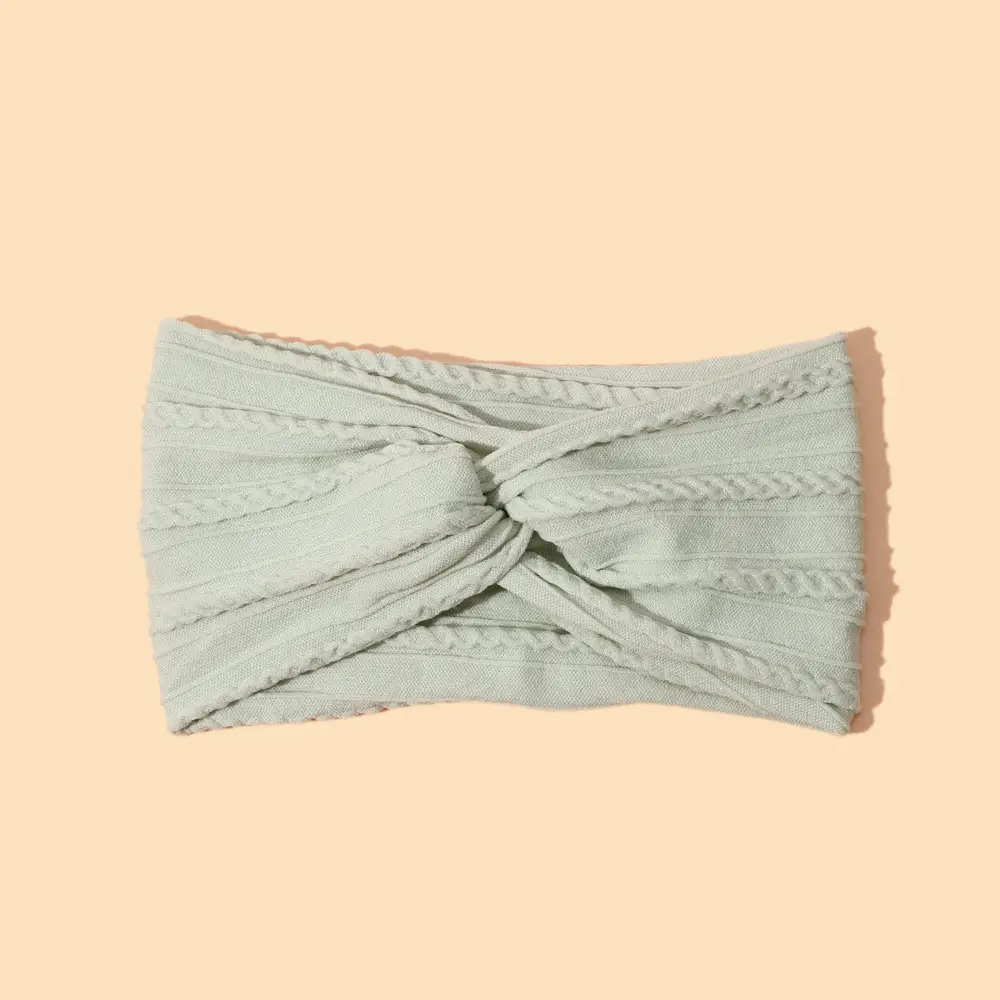 Green Cross Knot Headband for Baby Girls Nylon Elastic Wide Hairband — feature 11