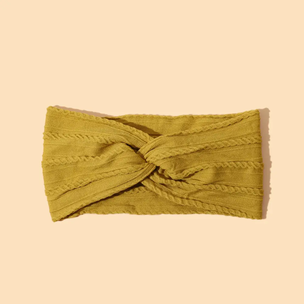 Green Cross Knot Headband for Baby Girls Nylon Elastic Wide Hairband - Image 18